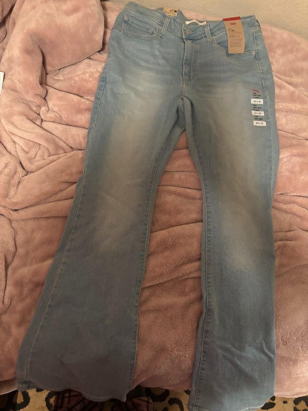 Women's Levi's 726 High Rise Flare Jeans - Light Wash Size 32x32